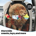 thumbnail image 3 of Kdxio Majestic Cosmic Lion Print 2 Pack Car Kick Mat Seat Cover Back Protector Mat with Pockets for Organizer Backseat Protector and Storage Anti Kick Pad for Vehicles, 3 of 6