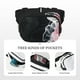 thumbnail image 5 of Balery Pink White Ocean Waves Mochila Cinturón para Mujeres y Hombres, Bolsa de Cintura Impermeable de Doble Capa con Correa, 5 of 9