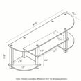thumbnail image 2 of Furinno 11058 Turn-S-Tube Wide TV Entertainment Center, Columbia Walnut/Black, 2 of 3