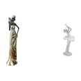 thumbnail image 1 of Figura de mujer africana,Estatua artesanal de una dama tribal africana,hecha a mano,para cafetería.,Figura de escritorio,Estatua de bailarina de ballet,adorno de escritorio para decoración, 1 of 8