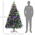 thumbnail image 3 of HOMCOM 6ft Prelit Artificial Christmas Tree with Dual Colour LED Light, 3 of 10