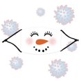 thumbnail image 3 of 8 piezas de dibujos animados de Navidad a prueba de polvo mascarilla divertida expresión de muñeco de nieve protector bucal protector de impresión digital con filtro reemplazable P, 3 of 5