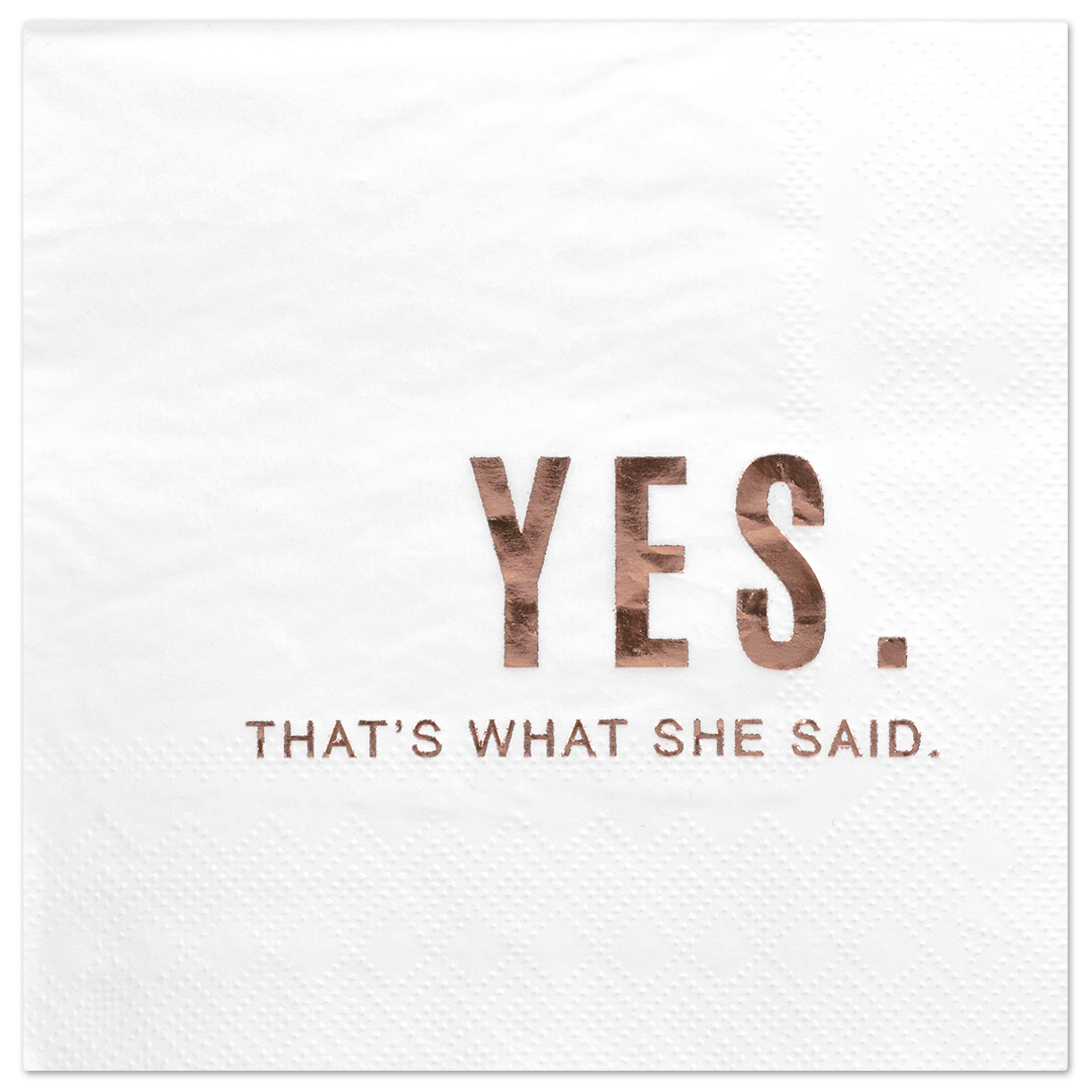 Andaz Press Yes Thats What She Said, Funny Quotes Cocktail Napkins