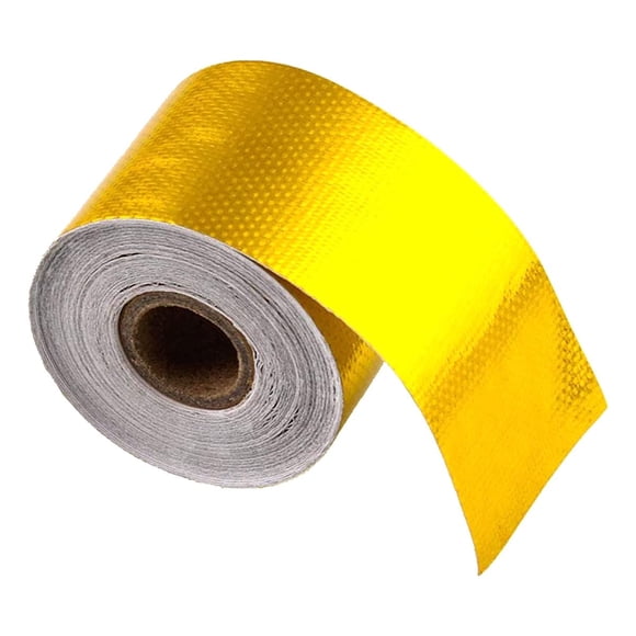 Sporacingrts Cinta de barrera térmica con respaldo adhesivo dorado de 2 pulgadas x 32,8 pies (10 m) Cinta reflectante de protección térmica de fibra de vidrio Rollo de embalaje compatible con el compa