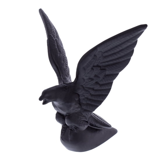 Die-Cast American Eagle Hood Ornament - Matte Black 4.5" W x 4.5" H