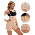 thumbnail image 3 of DARING DIVA Women's Cami Front Hook Thigh Slimmers Shapewear Bodysuits Beige XL, 3 of 6
