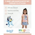thumbnail image 2 of Bluey Toddler Girls T-Shirt and French Terry Shorts Outfit Set Toddler to Little Kid, 2 of 5