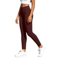 thumbnail image 3 of QIbmong Legging for Women High Waist Stretchy Yoga Pants Seamless Butt Lift Casual Gymwear Tight Trousers(M,Brown), 3 of 7