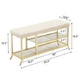 thumbnail image 3 of 3-Tier Shoe Rack for Entryway, Shoe Bench with Foam Padded Seat, Metal Frame, Small Shoe Organizer with Storage for Indoor Entrance Hallway Bedroom Living Room, 3 of 7