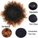 thumbnail image 3 of Cola de caballo con cordón de soplo afro, cola de caballo corta con cordón de soplo alto para mujeres negras, postizos de cola de caballo rizados afro rizados, 3 of 5