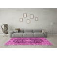 thumbnail image 3 of Ahgly Company Indoor Round Medallion Pink Traditional Area Rugs, 3' Round, 3 of 4