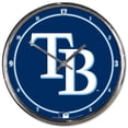 thumbnail image 1 of Tampa Bay Rays Clock Round Wall Style Chrome, 1 of 1