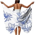 thumbnail image 3 of VBVC No Boundarie Women's Butterfly Beach Sarong Wrap,Ladies Lightweight Swimsuit Cover Up,Floral Pool Party Wrap Dress For Women,White,Size XXXXL, 3 of 10