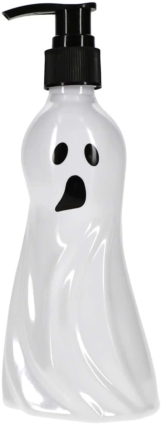SOAP Dispenser Gothic White Ghost Head  Plastic Refillable Filled with Scented-Coconut Lime