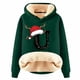 thumbnail image 1 of WILLBEST Sudadera de Mujer con Estampado de Letras Navideñas, Sudadera con Capucha de Lana Gruesa, Cálida para Invierno, Estilo Pullover XXXX-Grande, 1 of 4