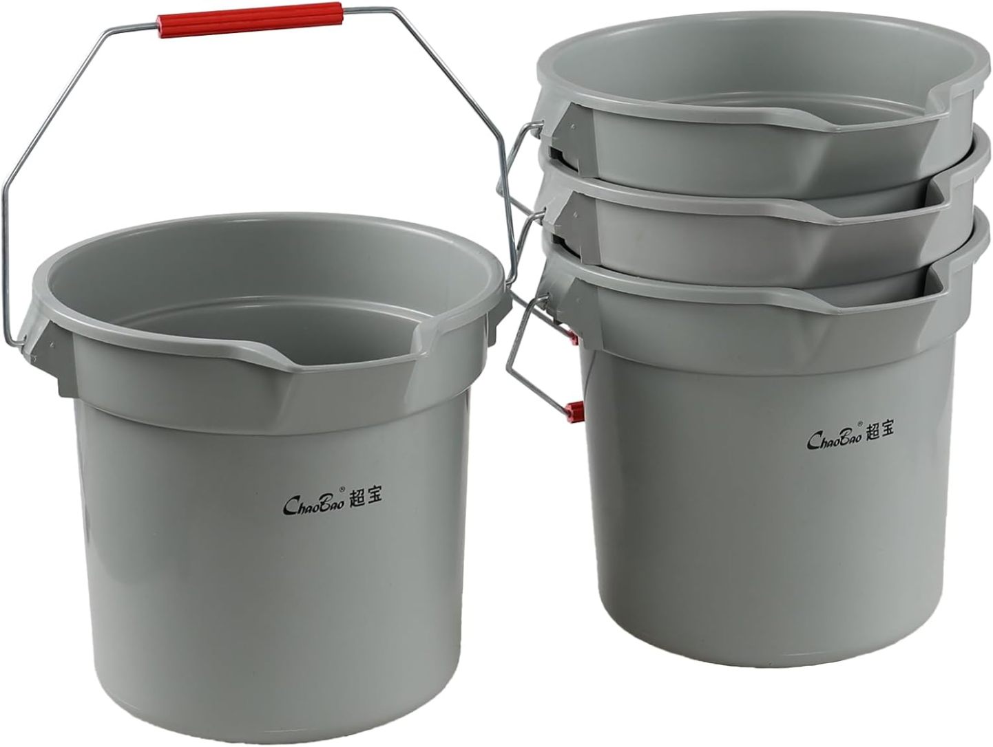 10-Pack Heavy Duty Plastic Bucket Lids - Fits 3.5 & 5 Gallon Buckets, BPA Free, Made In USA