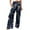 Navy1, variant on Oversized Wide Leg Pants for Women Floral Printed High Waisted Trousers Casual Trendy Loose Fit Breathable Slacks with Pockets Black1 XXL