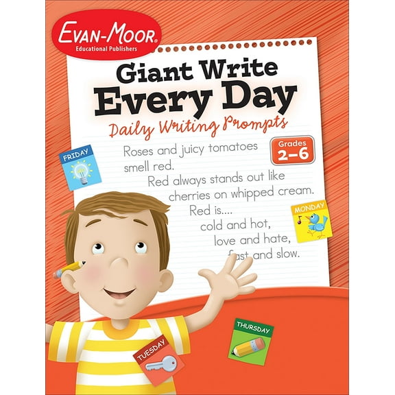 Evan-Moor Giant Write Every Day: Daily Writing Prompts, Grade 2 - 6 Teacher Resource