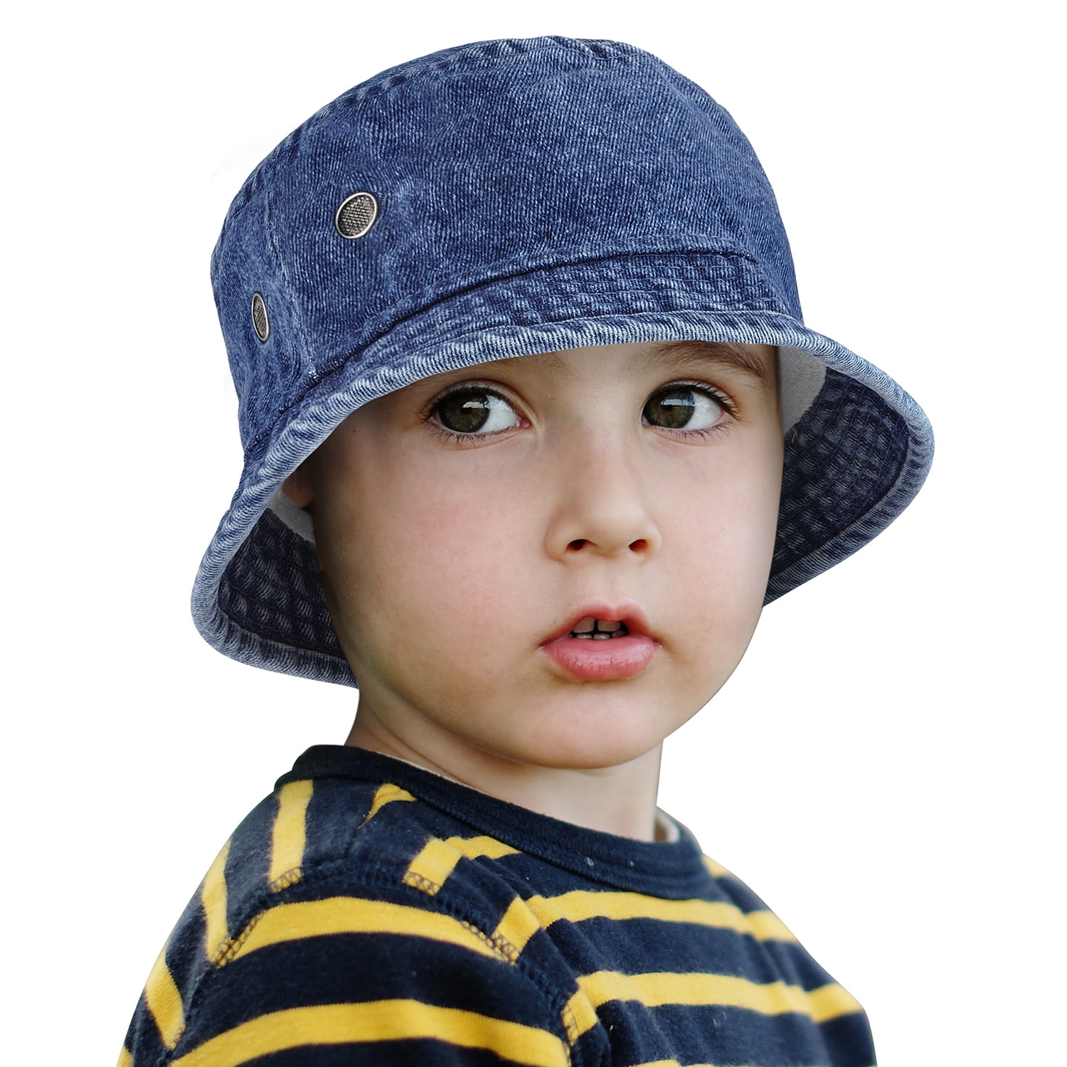 KC Caps® Unisex Youth Washed Cotton Fun Denim Bucket Hat for Boys Girls ...