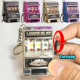 thumbnail image 2 of Mini máquina tragamonedas de juegos de azar, llaveros creativos, Arcade, fruta de bolsillo, Gadget de la suerte, juguete antiestrés, juegos divertidos, anillo de llavero, 2 of 4