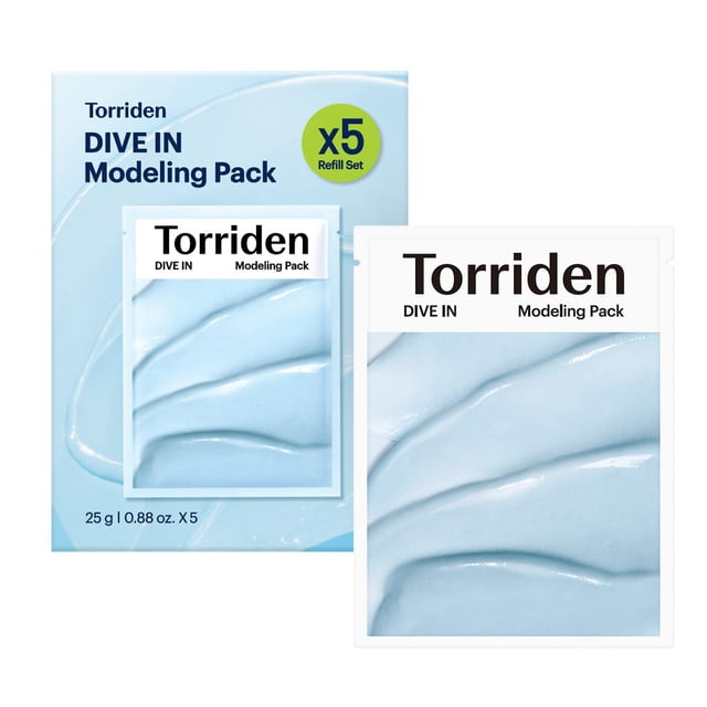 Máscara modeladora Torriden DIVE IN Intensive Hydration, paquete de 5