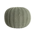 thumbnail image 2 of Ox Bay Zoe Medium Solid Transitional Indoor Round Pouf, Dessert Sage, 20" x 20" x 16", 2 of 7