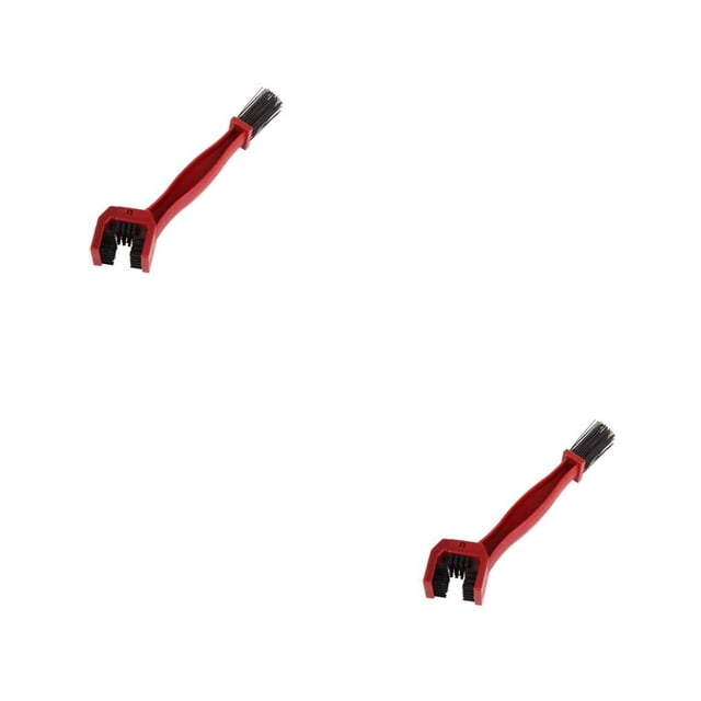 Guardoinrt Brosse de Nettoyage de Chaîne Cyclisme Moto Vélo Brosse de Nettoyage d'Engrenages Récurante Rouge 2 Ensembles