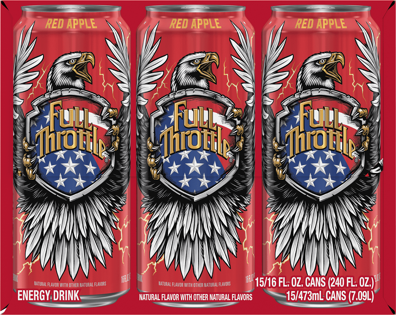 Full Throttle Red Apple 15 Pack - 16 Fl Oz