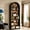 Black Brown, variant on Fnova 78" Bookshelf, Farmhouse Tall 8-Tier Arched Bookcase, Wood Display Shelf Book Shelf Organizer for Living Room, Bedroom, Entryway