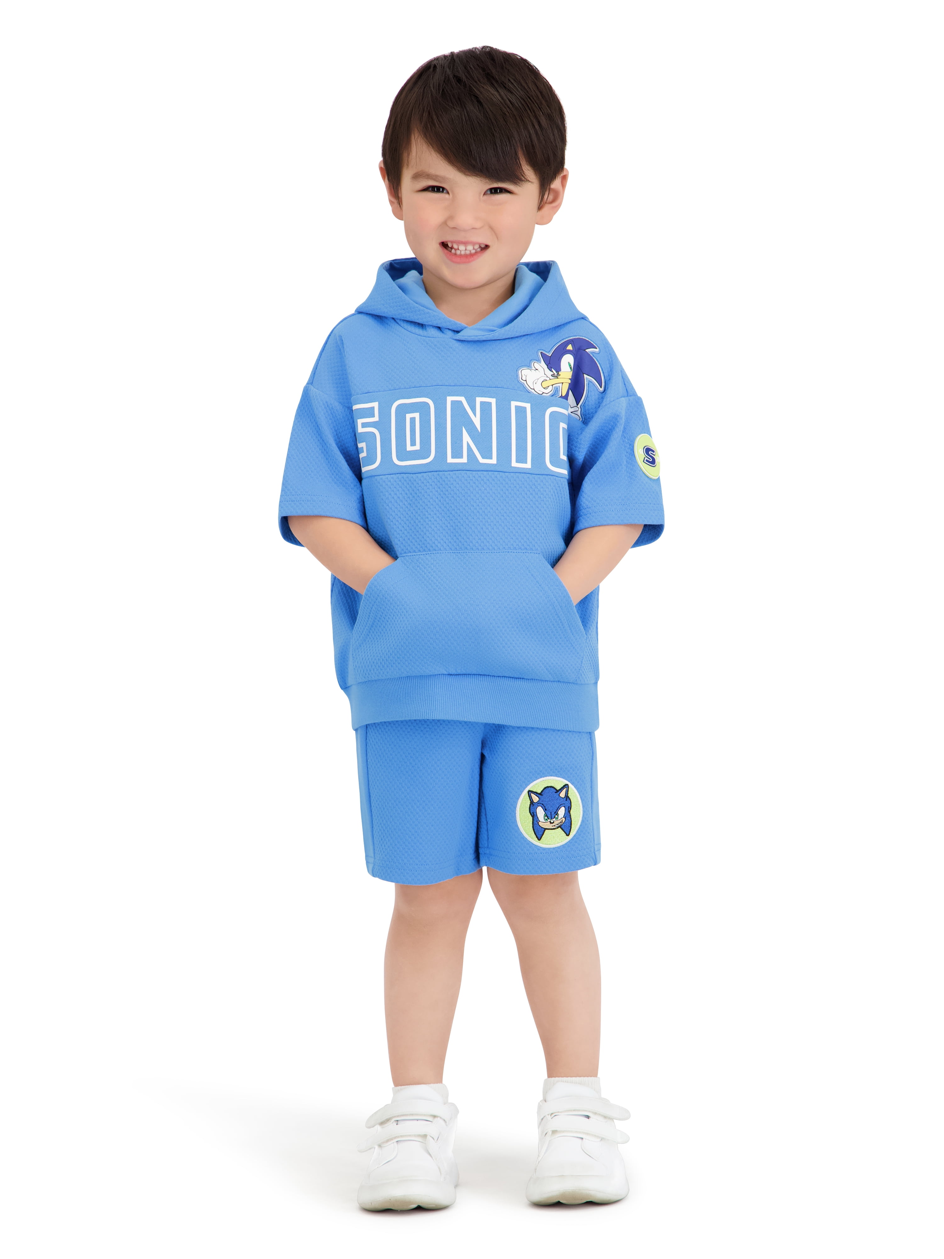 Sonic The Hedgehog Toddler Boy Textured Knit Short Set, Sizes 12 Months-5T