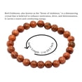 thumbnail image 3 of Red Goldstone Bracelet - 8mm Beaded Stretch Bracelet and Healing Stones, 3 of 5