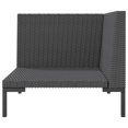 thumbnail image 4 of vidaXL Patio Sofa with Cushions Half Round Poly Rattan, 4 of 6