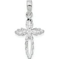 thumbnail image 4 of Sterling Silver Scalloped Edge Cut-Out Cross Pendant - Jbsp, 4 of 5