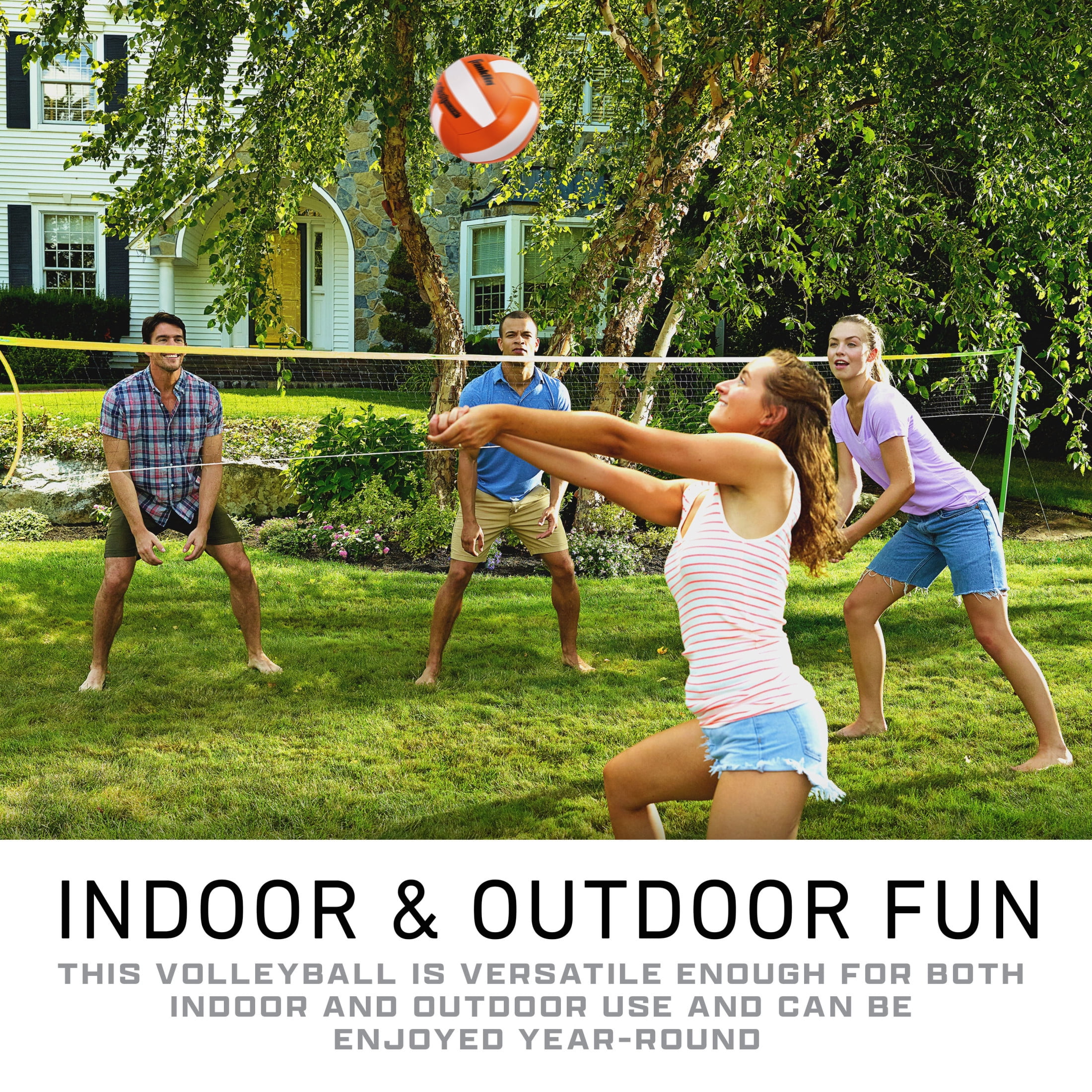 Franklin Sports Glow in the Dark Volleyball - Crazy Glow Light Up LED Volleyball + Air Pump - Official Size + Weight Ball - Indoor + Outdoor Synthetic Cushioned Cover - Perfect Gift for Kids + Adults