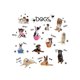 thumbnail image 1 of 2 Pcs Kids Decor Puppy Art Decal Art Vinyl Wall Mural Sticker Kids Kids PVC Wall Stickers DIY Animal Decals, 1 of 2