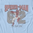 thumbnail image 3 of Marvel Comics Retro Spider-Man New York City Varsity 62 Men's T Shirt (Light Blue, S-XXXL), 3 of 4