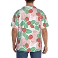 thumbnail image 3 of Sikiie Strawberry Men's Wrinkle Free Untucked Cuban Shirt Business Casual Button Down Shirts Short Sleeve ShirtLarge, 3 of 5