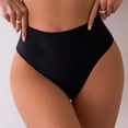 thumbnail image 3 of QTBIUQ Womens Bikini Swim Thong Bottom Briefs Solid Color High Cut Swimwear Swimsuit Bottoms, 3 of 7