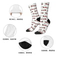 thumbnail image 5 of Honeii Christmas Train Print Adult Socks,Crew Socks,Casual Calf Socks,Daily Wear Socks for Men & Women, Perfect for Sports, Casual and Everyday Use, 5 of 6