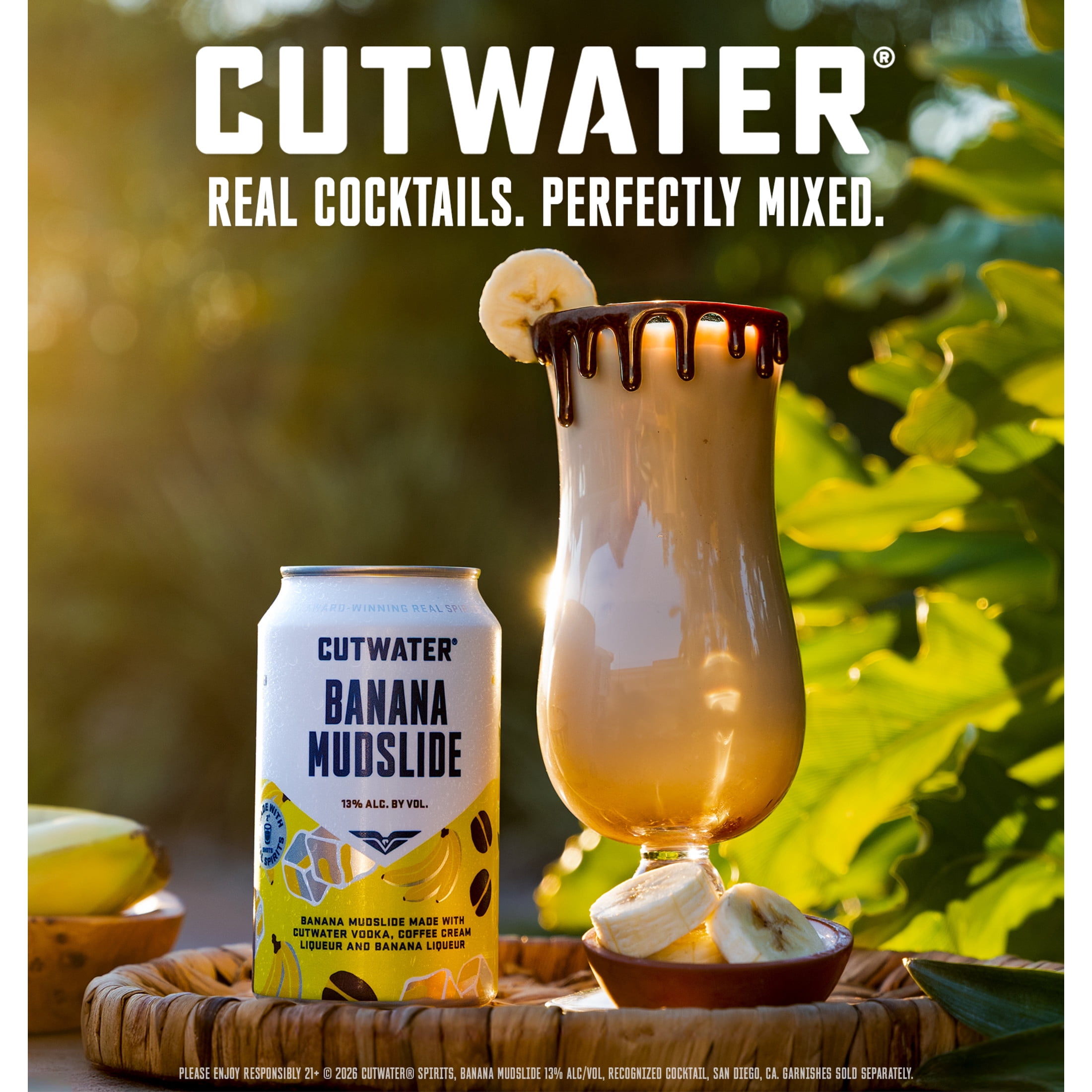 Cutwater Banana Mudslide, 4 Pack 12 fl oz Cans, 13% ABV