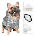 thumbnail image 3 of Fotbe Dice Cubes Print Small Dog Sweater Hoodies Pet Grey Hooded Soft Fleece Sweatshirts with Pocket Fall Winter Puppy Cat Sweaters Warm Clothes-Small, 3 of 7