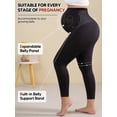 thumbnail image 4 of Takusun Women's Maternity Leggings Over The Belly Pregnancy Yoga Pants Active Wear Workout Leggings, 4 of 8