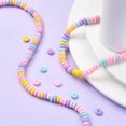 thumbnail image 7 of 1 strand Handmade Polymer Clay Beads Strands for DIY Jewelry Crafts Supplies Flat Round Colorful 6~7x3mm Hole: 1.5mm 113~116pcs/strand 15.55 inch~16.14 inch(39.5~41cm), 7 of 7