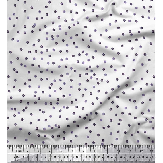 Soimoi Rayon Crepe Fabric Cookies Shirting Print Fabric by The Yard 46 Inch Wide