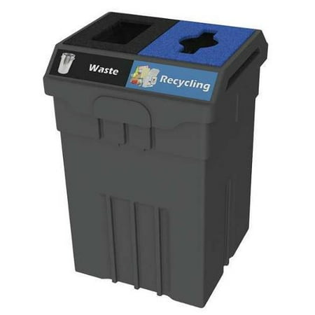 CLEANRIVER 18C942 Recycling Station,51 gal,Black - Walmart.com