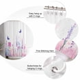thumbnail image 5 of Small Stall Shower Curtain 36x72 Inch Narrow Half Size Watercolor Flowers Bath Curtains Bathroom Decor Butterfly Lavender Watercolor Spring Waterproof Fabric Shower Curtain Set with Hooks 36 Inch, 5 of 6