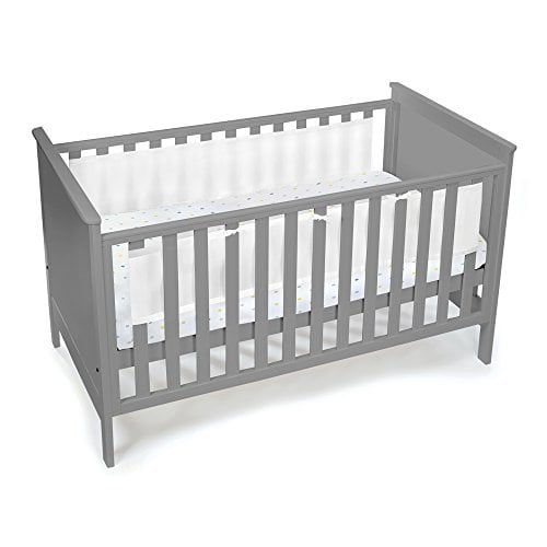 BreathableBaby CribShield Full Coverage Mesh Liner White 
