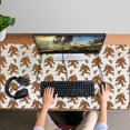 thumbnail image 4 of Long Mouse Pads for Desk,White Bigfoot and Footprint Pattern Desk Mats on Top Of Desks, Desk Mouse Pad Extra Large with 3mm Non-Slip Base and Stitched Edge for Gaming,Office,Work,Home 47.3"x23.6", 4 of 6