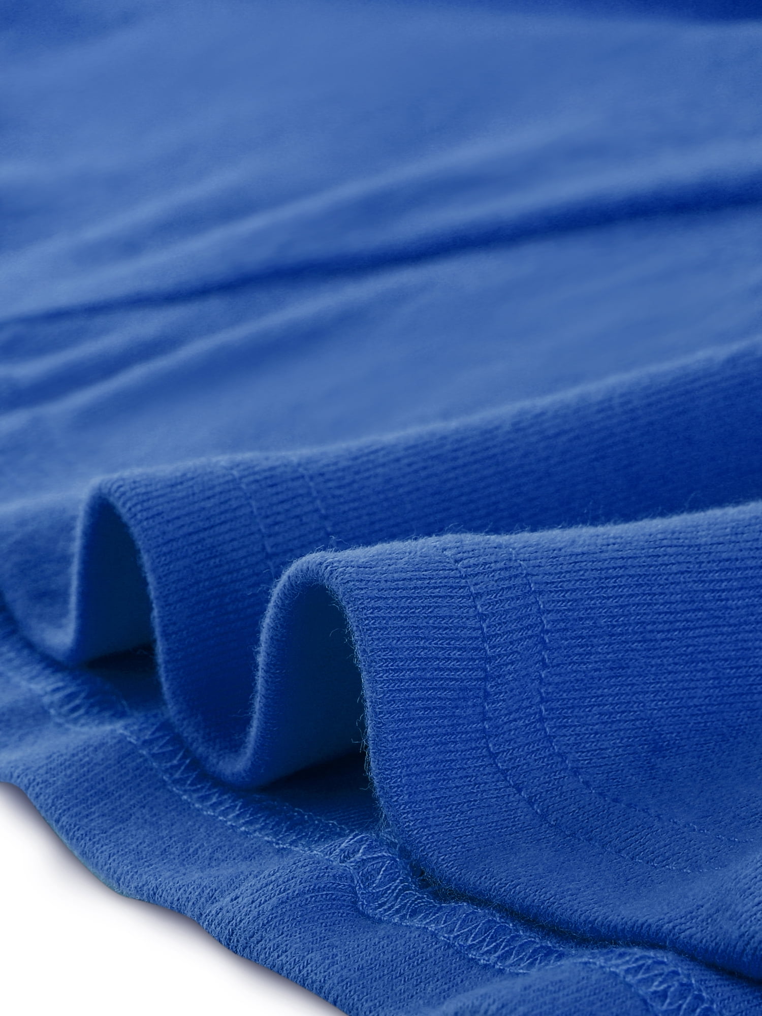 DARING DIVA Women's Long Sleeve Scoop Neck Top L Royal Blue