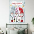 thumbnail image 4 of Christmas Tapestry, Cartoon Gnomes with Funny Noses Stars and Tiny Bird Xmas Composition, Wall Hanging for Bedroom Living Room Dorm Decor, 60W X 80L Inches, Pale Blue Multicolor, by Ambesonne, 4 of 5